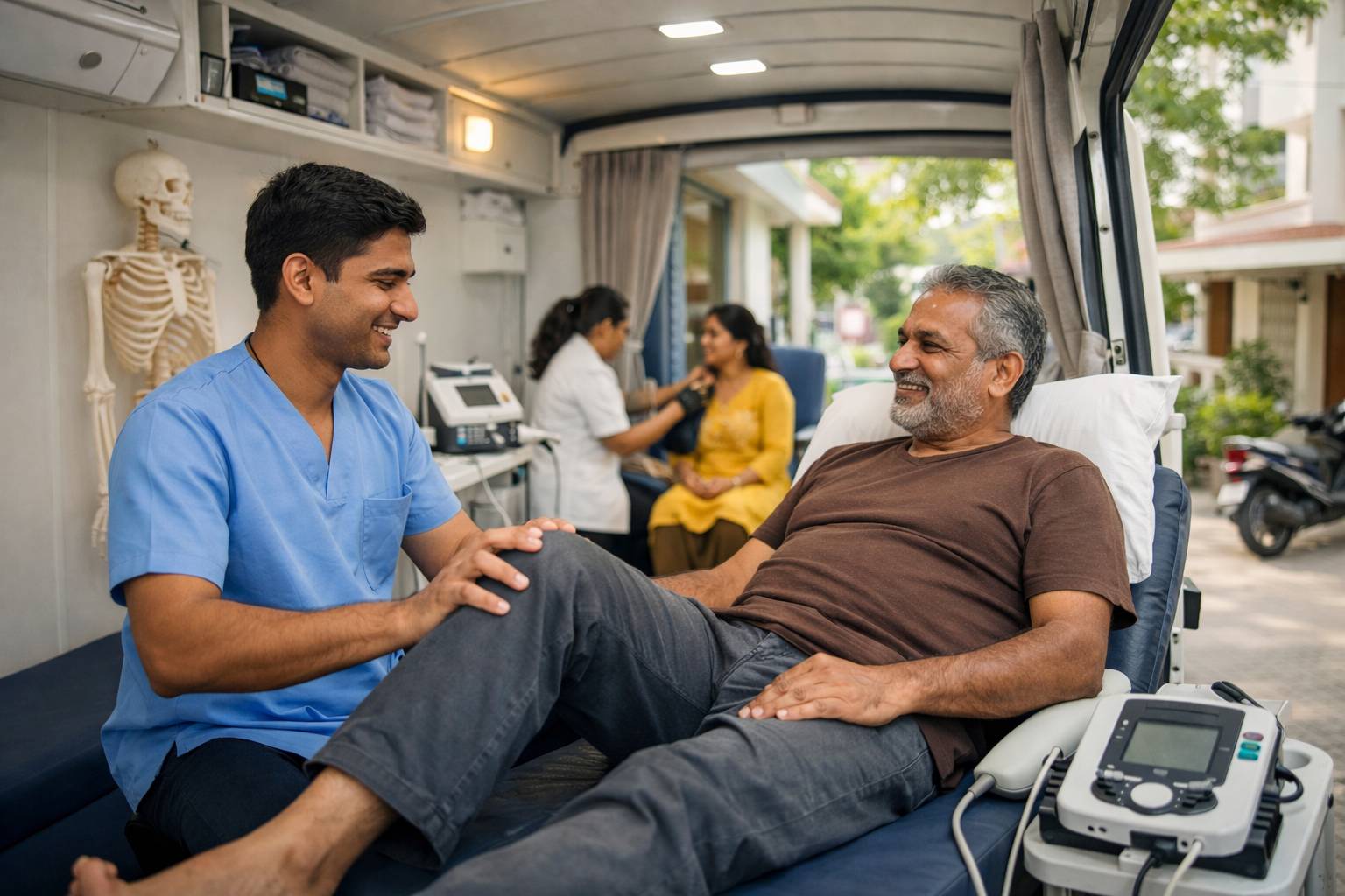 Mobile therapy van delivering care